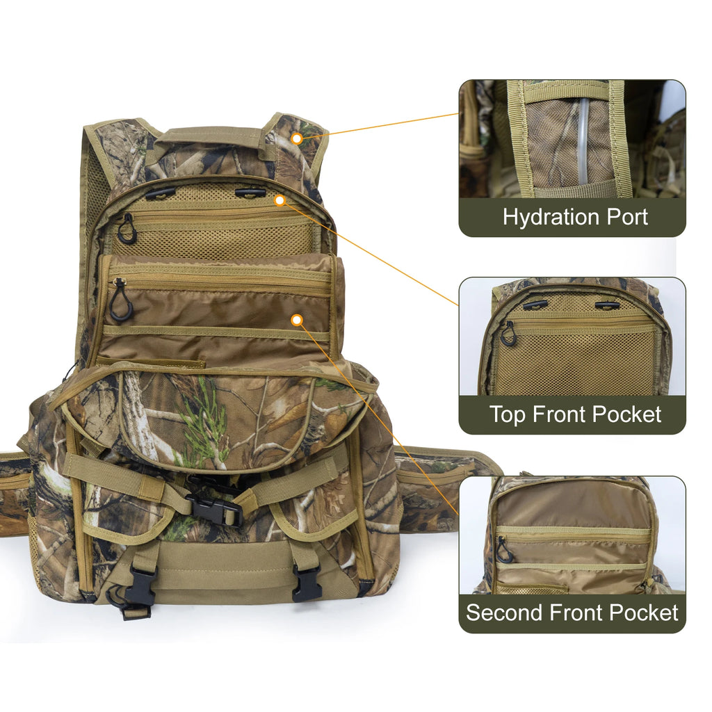 WESTTUNE Man Strategic Tactical Backpack Outdoor Waterproof Camping Hunting Sport Bag Hunting Backpack for Rifle Bow Gun