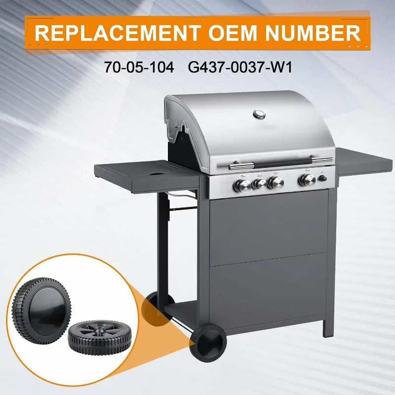 Grill Wheels Replacement Parts for Charbroil Various Models Other Brands Multi-functional Barbecue Grills Kitchen Accessories