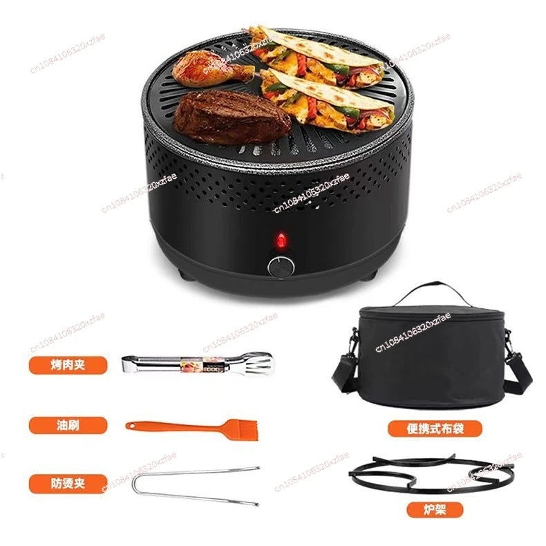 Outdoor Camping Grill Barbecue Pot Household Indoor Grill Carbon Grill