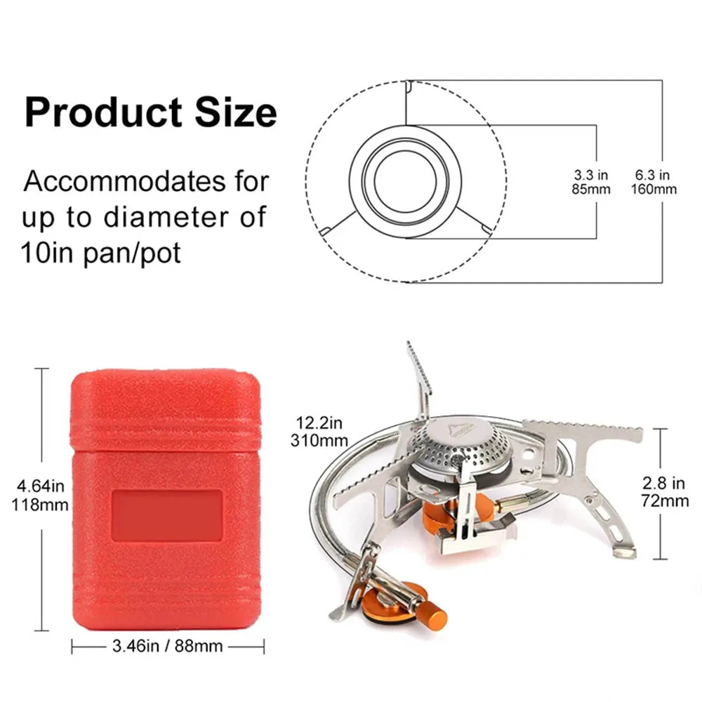 Camping Gas Stove Outdoor Tourist Burner Big Power Heater Tourism Cooker Barbecue Tourism Supplies Picnic Equipment