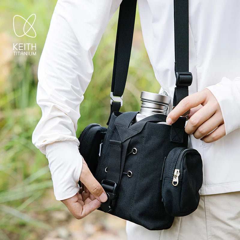 Keith All-in-One Titanium Camping Cook Set with Wood Stove and Carry Storage Ultralight  Professional  Camping