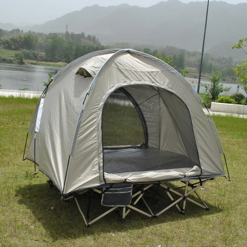 2 Person Survival Tent: Waterproof Camping Tent with Mesh Windows, PU4000 Protection, for Travel & Camping, WITHOUT BEDS