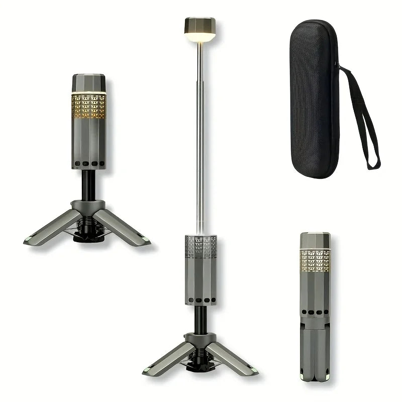 Telescopic Camping Lights, Portable Lantern with Storage Bag, 13200mAh Rechargeable Outdoor Emergency Light With Flashlight