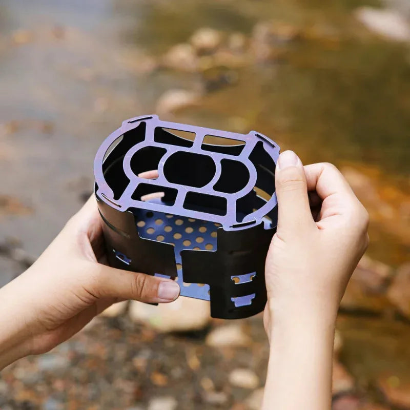 Keith All-in-One Titanium Camping Cook Set with Wood Stove and Carry Storage Ultralight  Professional  Camping