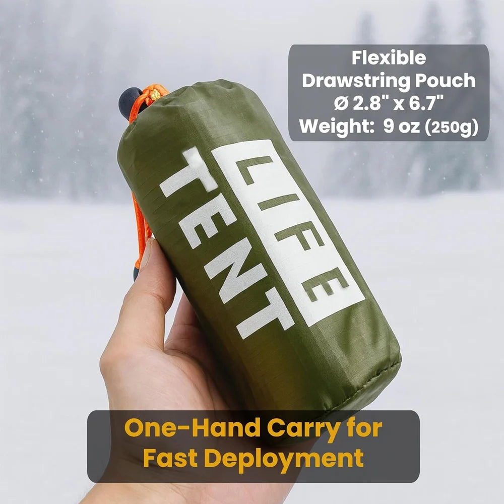 2-Person Emergency Tent Waterproof Camping Travel Pergola Family Campaign House Tourist Tents Cool Gear Equipment Coat