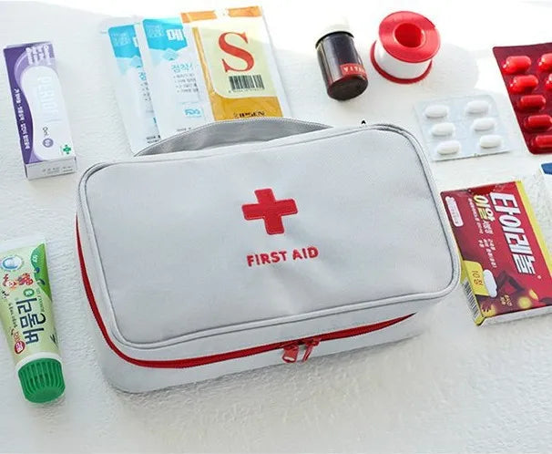 Health Medicine First Aid Kit Oxford Cloth Portable Travel Storage Emergency Kit Tote Bag Outdoor Medical Bag Storage Bag Health