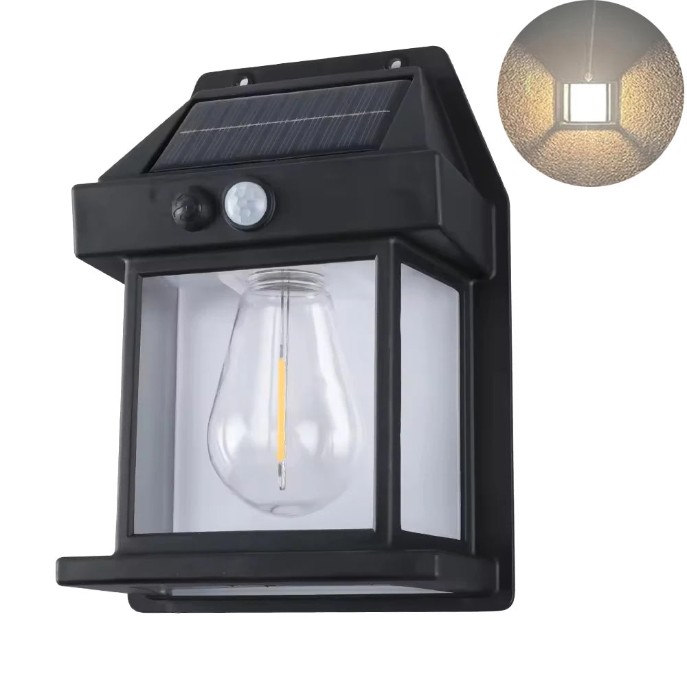 Solar Lights Outdoor Exterior Wall Lamps Retro Body Induction Atmosphere Christmas Fairy Lights Solar Charging Desk Lamps Gifts