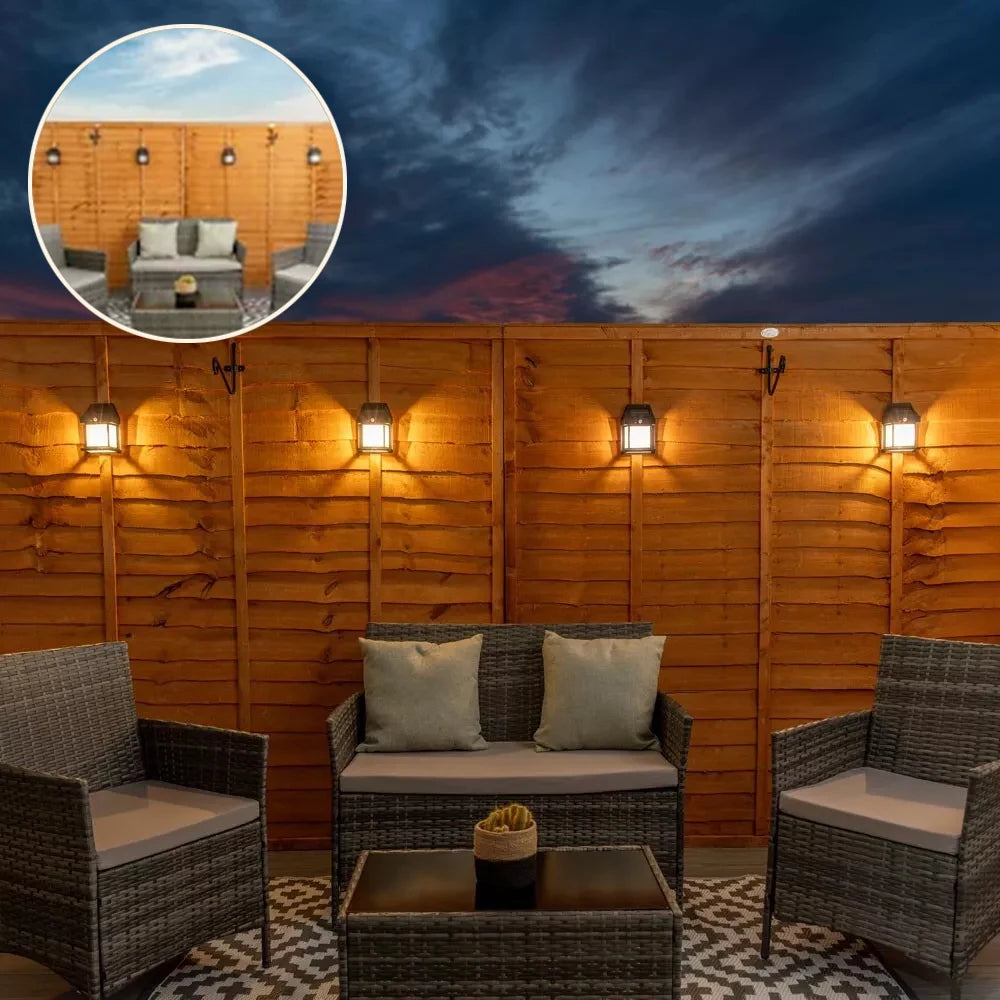 Solar Lights Outdoor Exterior Wall Lamps Retro Body Induction Atmosphere Christmas Fairy Lights Solar Charging Desk Lamps Gifts