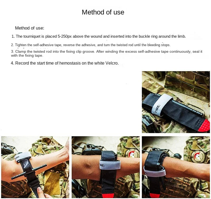 Metal Aluminum Rod Tourniquet Tactical Survival Hemostasis Second Generation Upgrade Repeated Use Strengthen Tourniquet