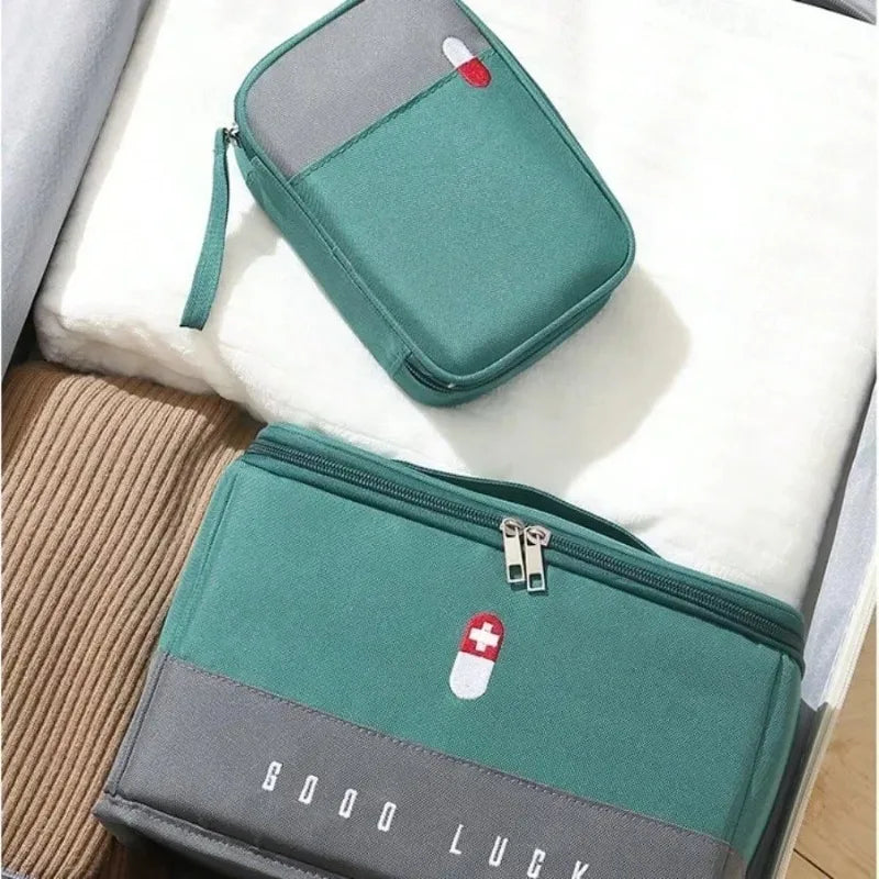 Large-Capacity Thickened Medicine Box Layered Family First Aid Kit Medicine Boxes Medicine Cabinet Portable Fabric Storage Bag
