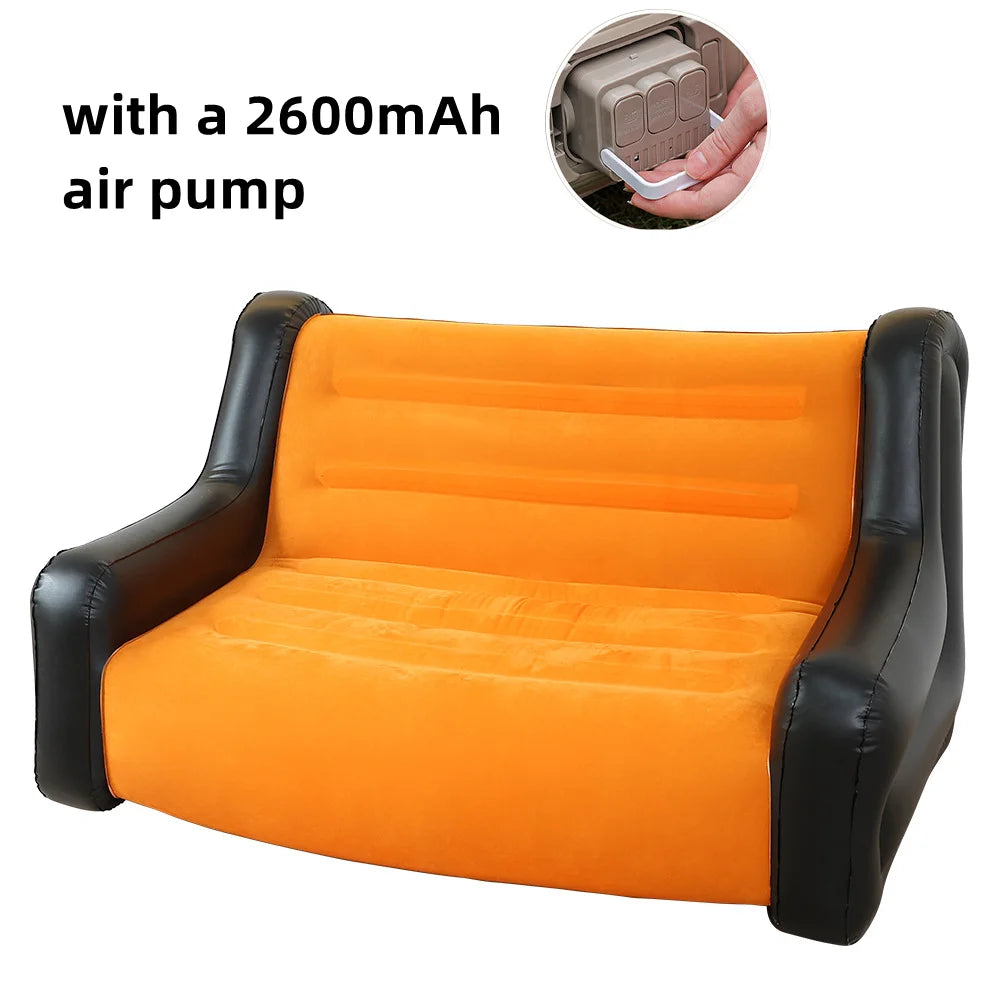 Air Mattress Inflatable Sofa Double Inflatable Chair For Flodable Blow Up Couch Lounger Portable Air Sofa Indoor Tent Camping