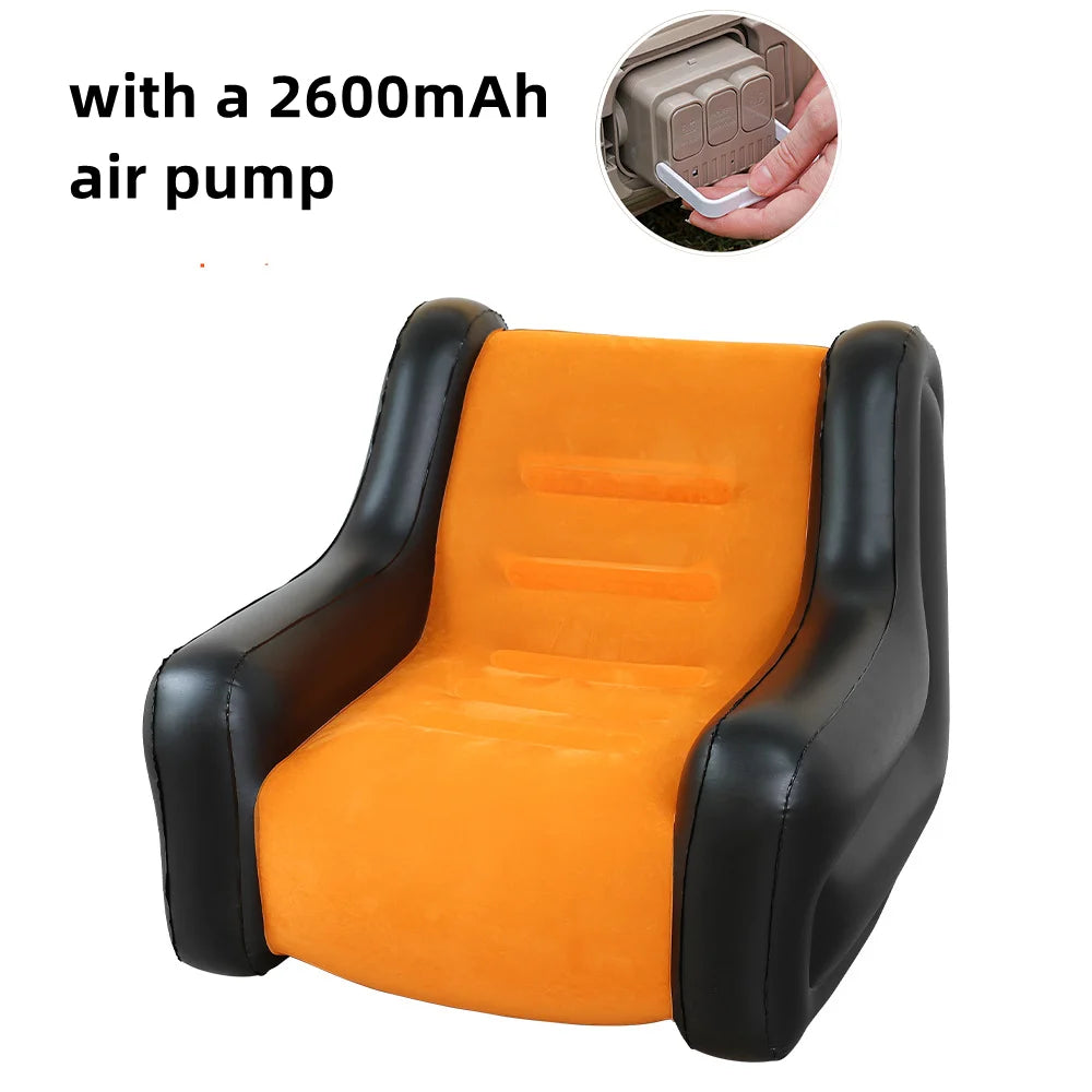 Air Mattress Inflatable Sofa Double Inflatable Chair For Flodable Blow Up Couch Lounger Portable Air Sofa Indoor Tent Camping