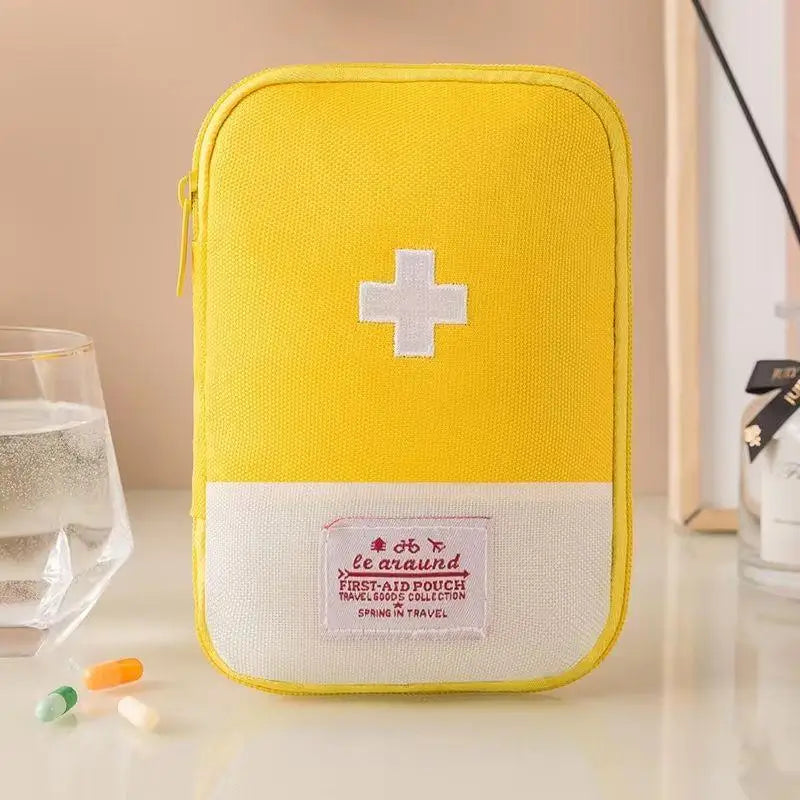 Portable Medical Bag Medicine Storage Bag Small Medical Bag for Going Out Travel Storage First Aid Kit Dopamine Macaron Color