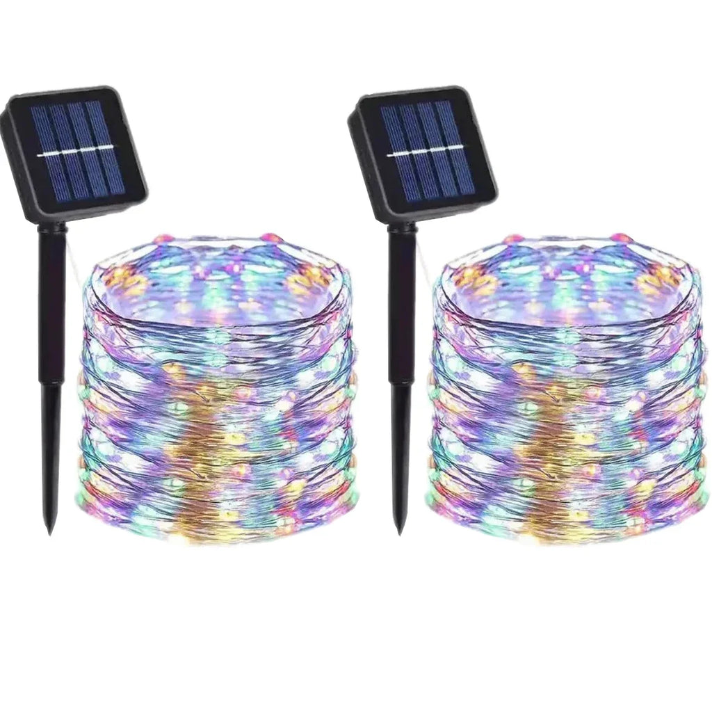 Solar Powered Fairy Lights 7M 12M 22M 32M Outdoor Waterproof LED String Lights 8 Modes for Garden Patio Tree Decor