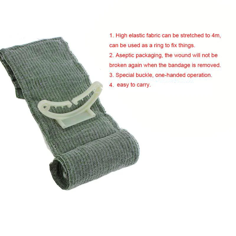 Emergency First Aid Kit Israeli Pressure Bandage 4"/6" for Outdoor Camping Hiking - Wound Care Survival Safety Gear
