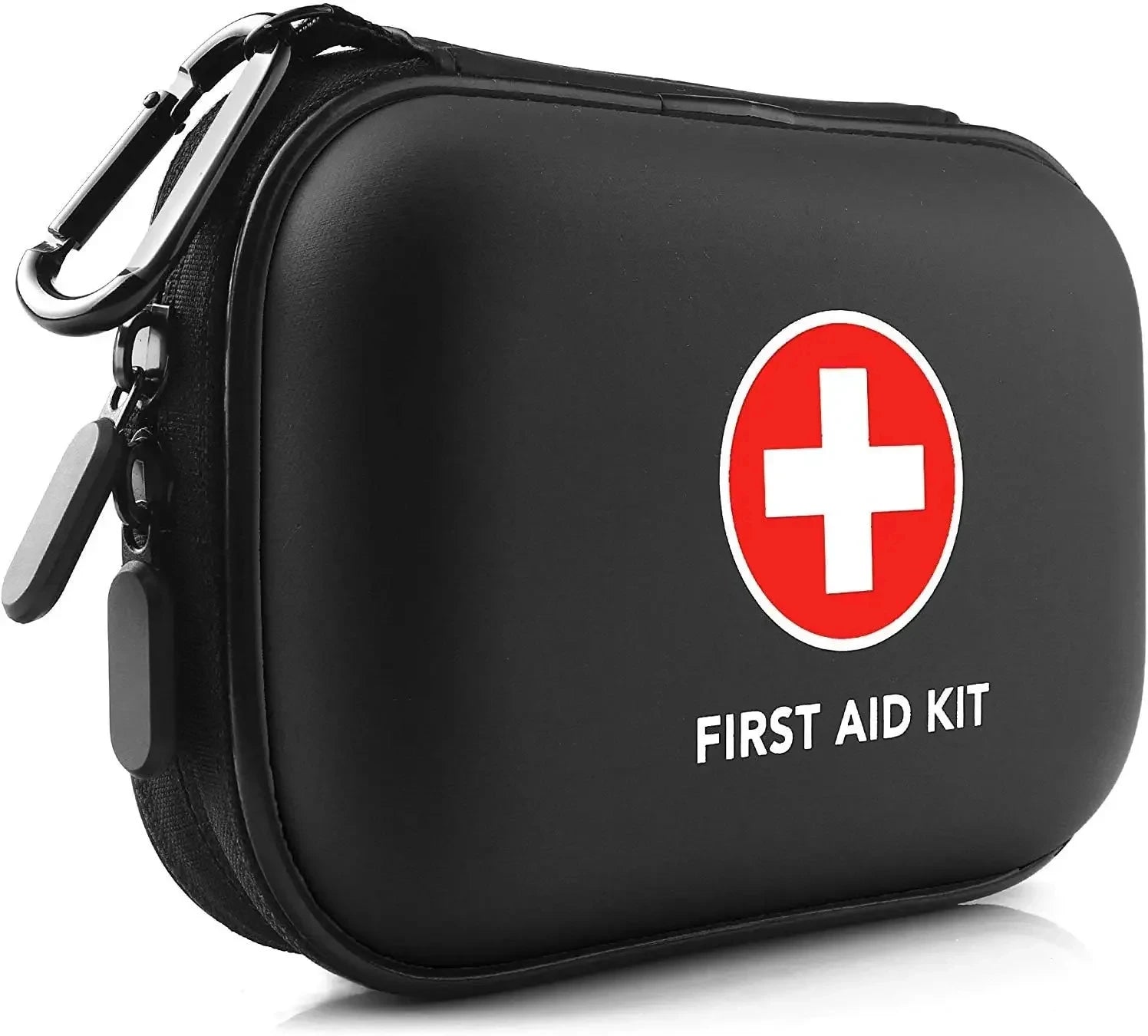 Compact Hard-Case First Aid Kit with Carabiner – Portable Emergency Medical Bag for Outdoor, Travel & Home