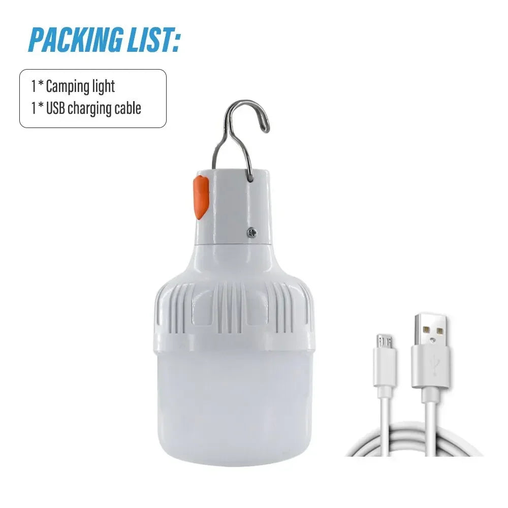 1PCS Rechargeable LED Emergency Light Bulb, Waterproof, Durable, Ideal for Camping, Hiking, Outdoor Adventures